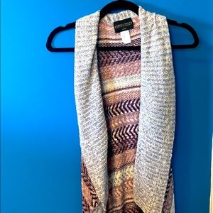 Knit sweater vest wrap